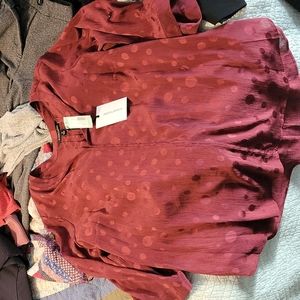 Burgundy flowy top